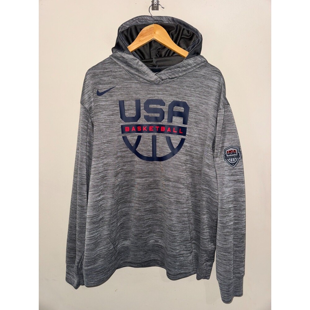 Size XL Nike Men's Team USA Basketball Spotlight Hoodie Grey Olympics CD5337-063